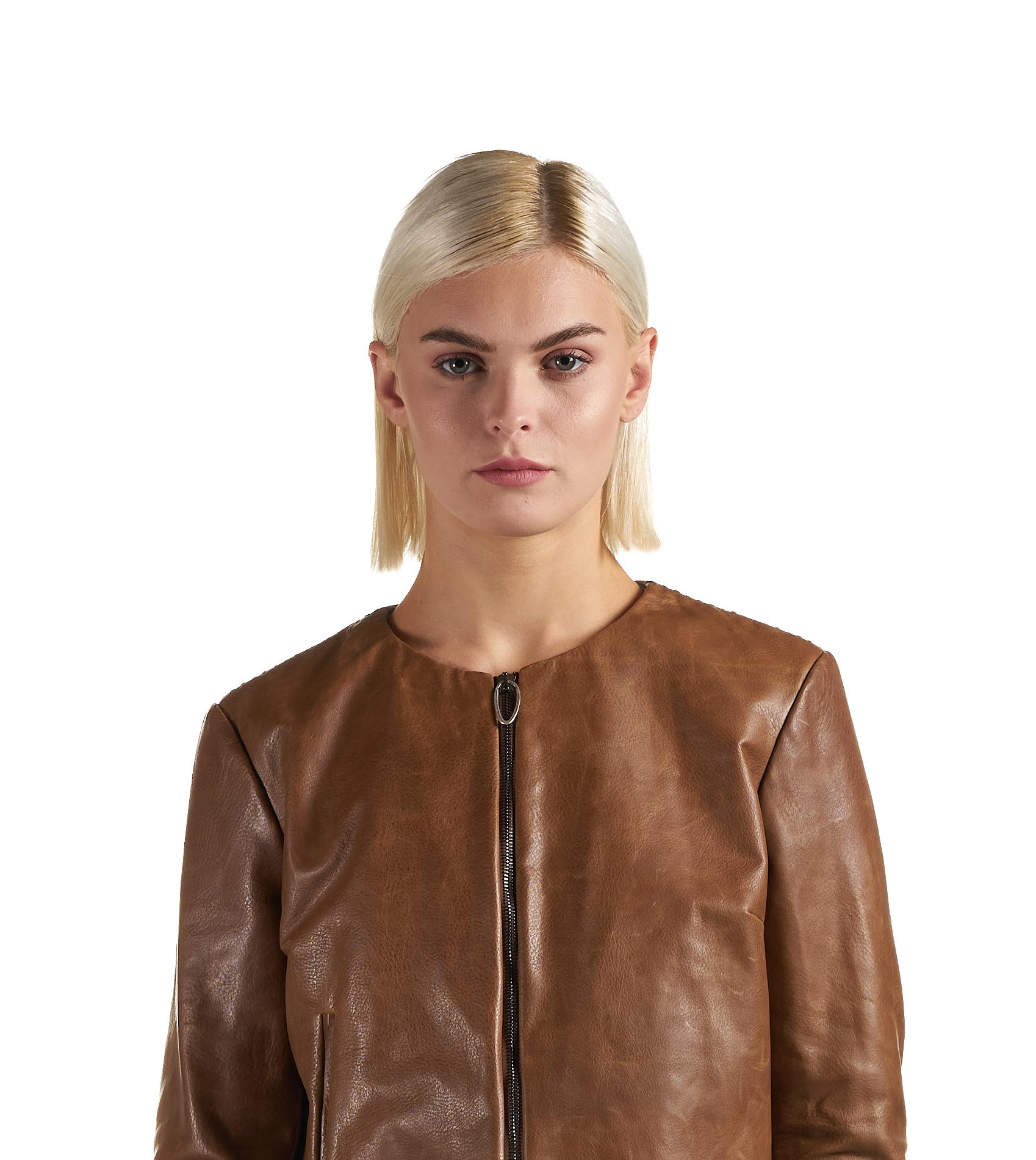 DANIELE BASTA LEATHER AND SILVER JACKET 
